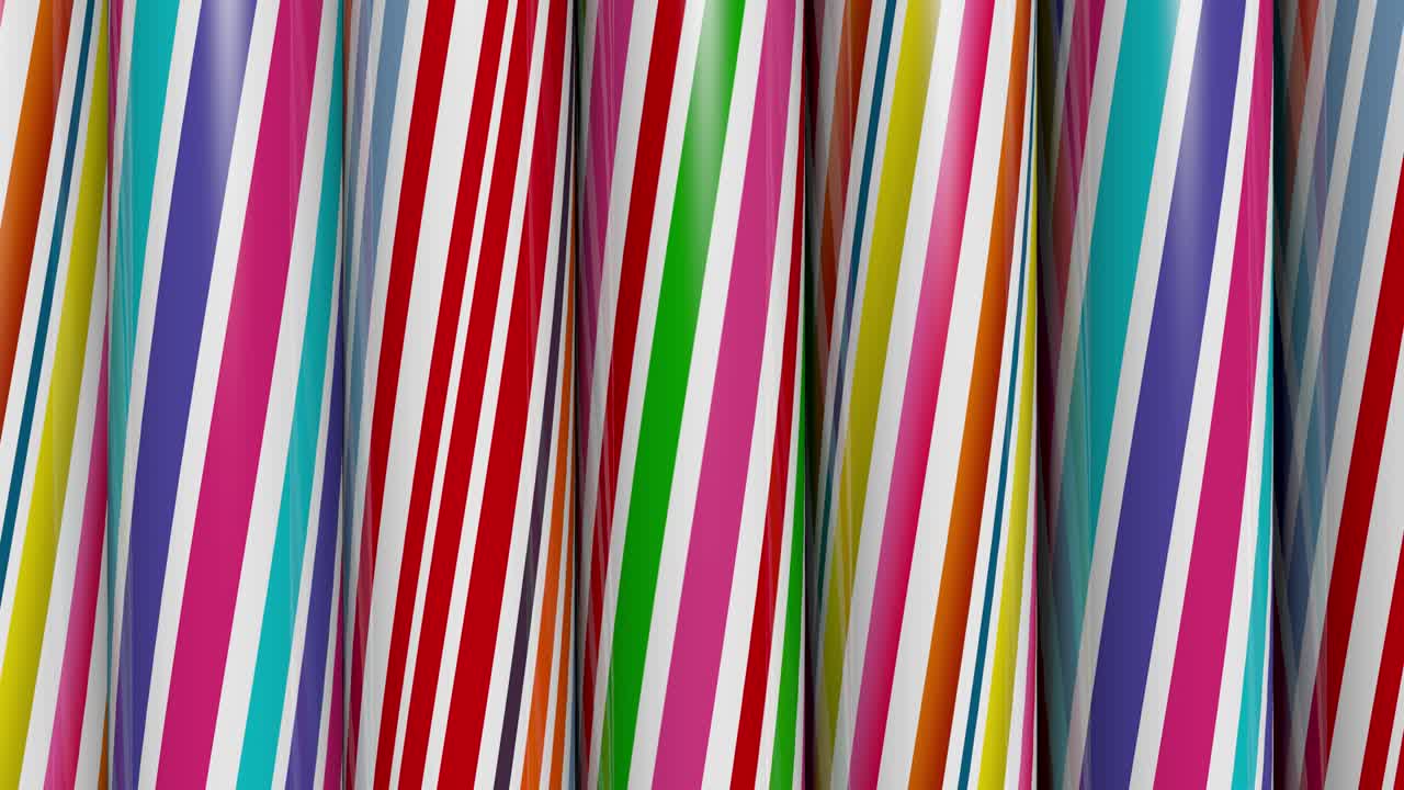 무지개 줄무로 된 사탕통 루프.