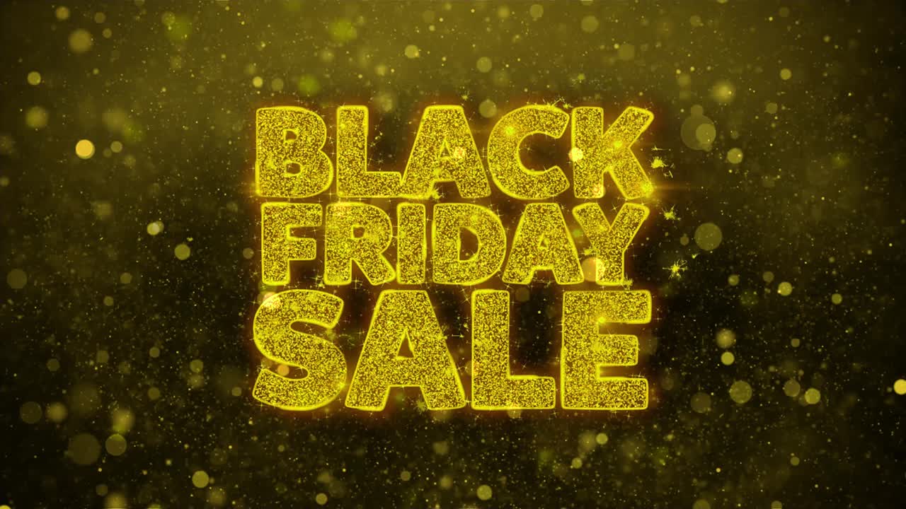 Black Friday Sale Banner with Gold Glitter