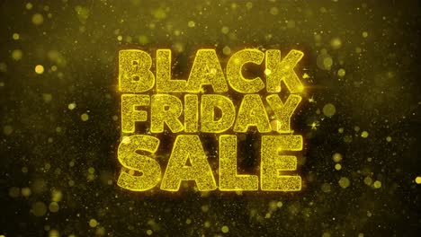black friday sale banner with gold glitter