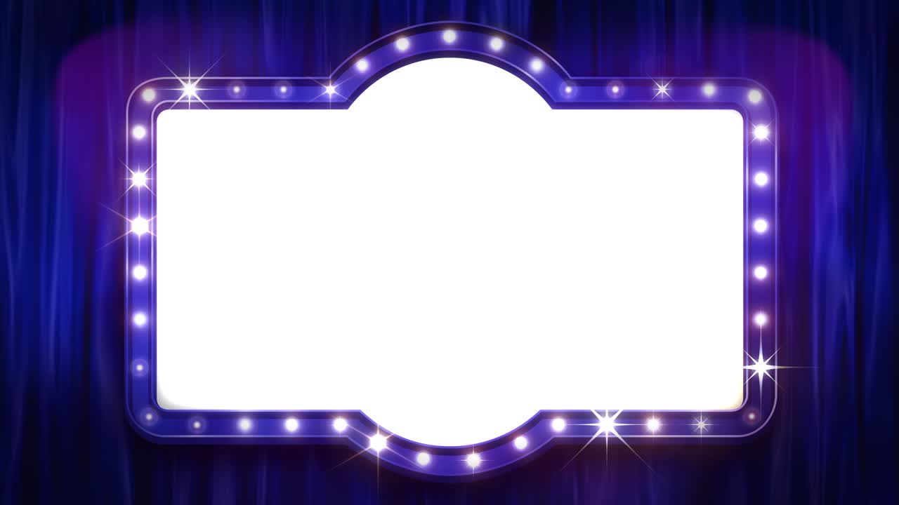 극장 표지판과 커튼 [루프]