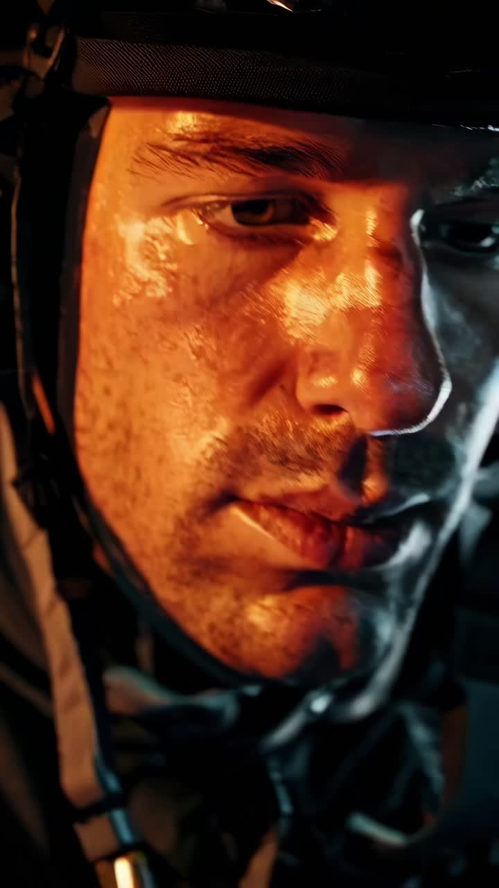 bombero enfocado en acción