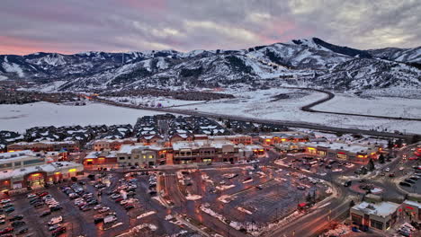 park city utah aerial v panoramic view flyover