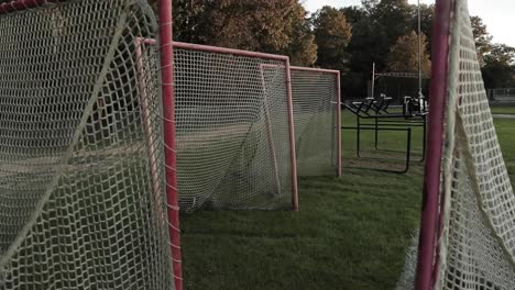 120 fps. lacrosse nets in a field