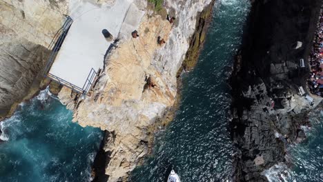 aerial cenital drone shot the acapulco ravine