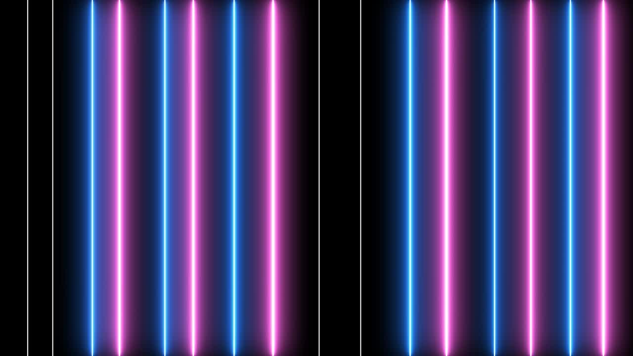 líneas de neón creativas abstractas, animación de bucle de barras.