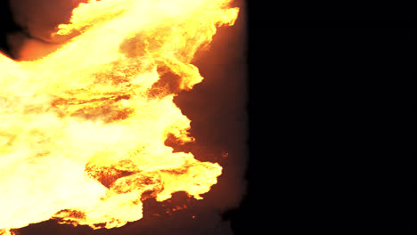 large fire in the dark