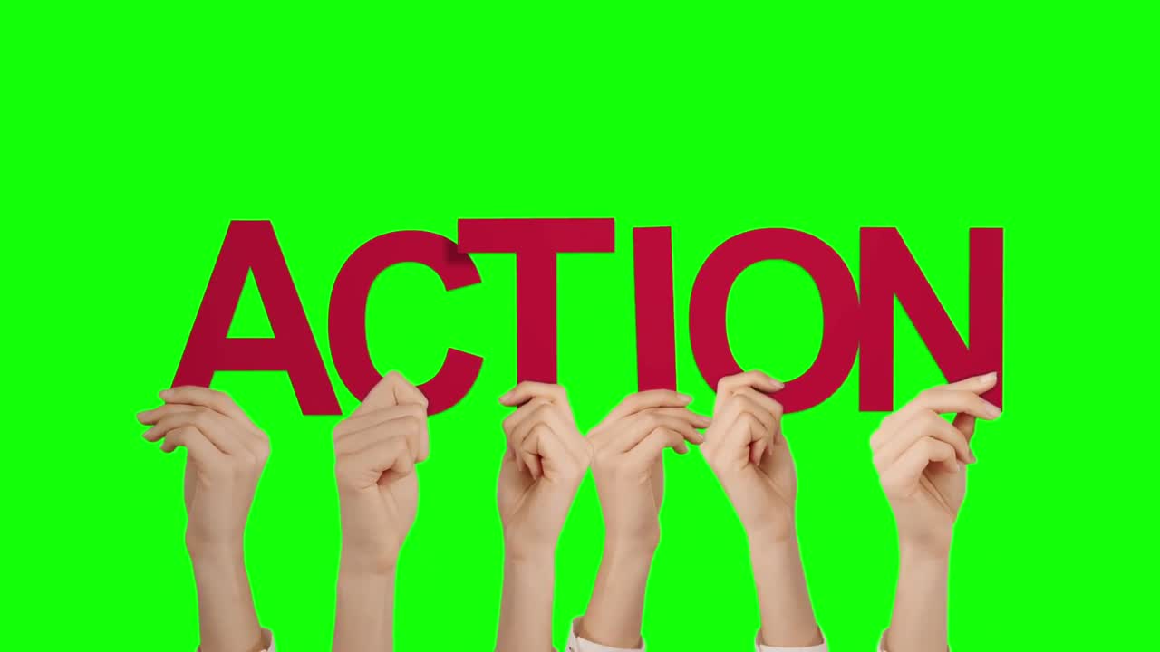 손을 들고 행동을