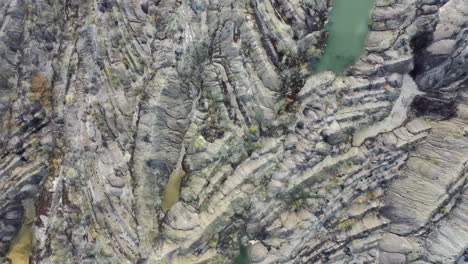 minería de carbón desde arriba en un día nublado