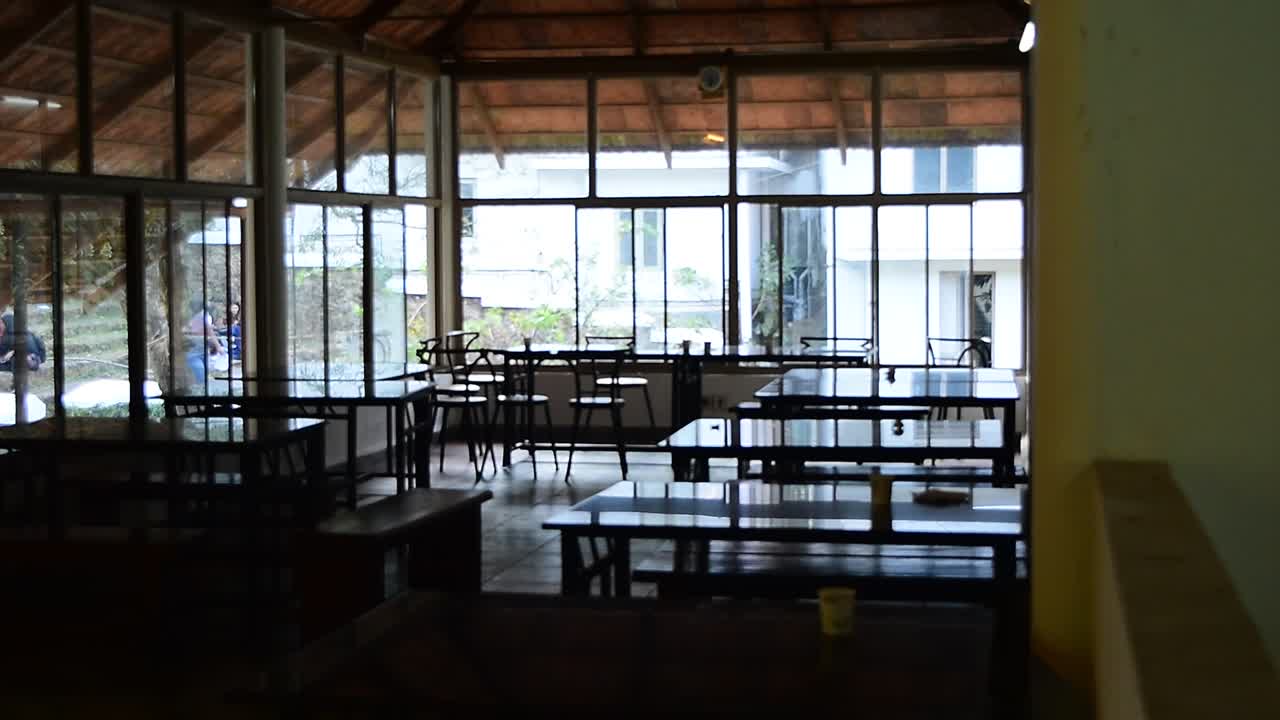 Interior of a canteen in a college in Kerala.