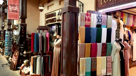 exploring a vibrant cloth shop in dubai