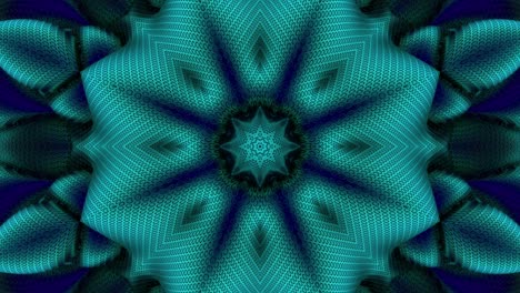 3d Looped abstract ornate decorative background. Hypnotic trendy kaleidoscope.