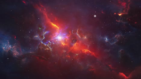 nubes de nebulosas coloridas que brillan en el universo