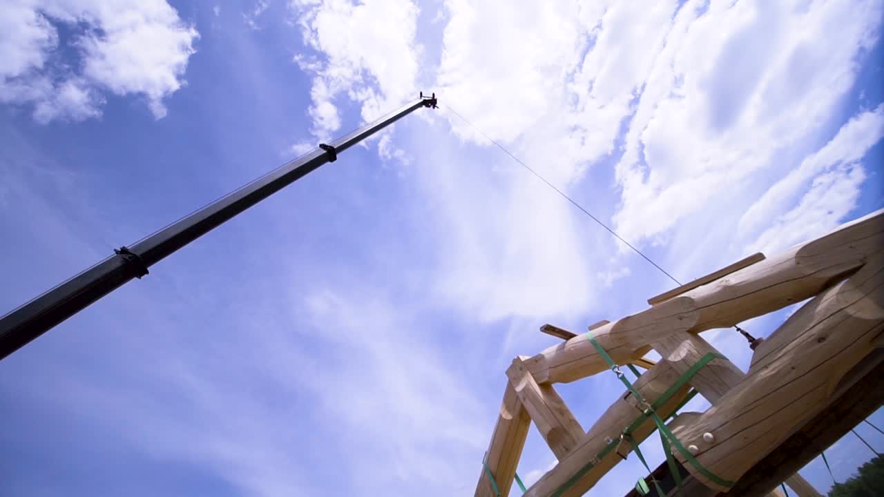 목조 오두막 건설