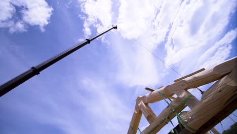 construcción de cabañas de madera