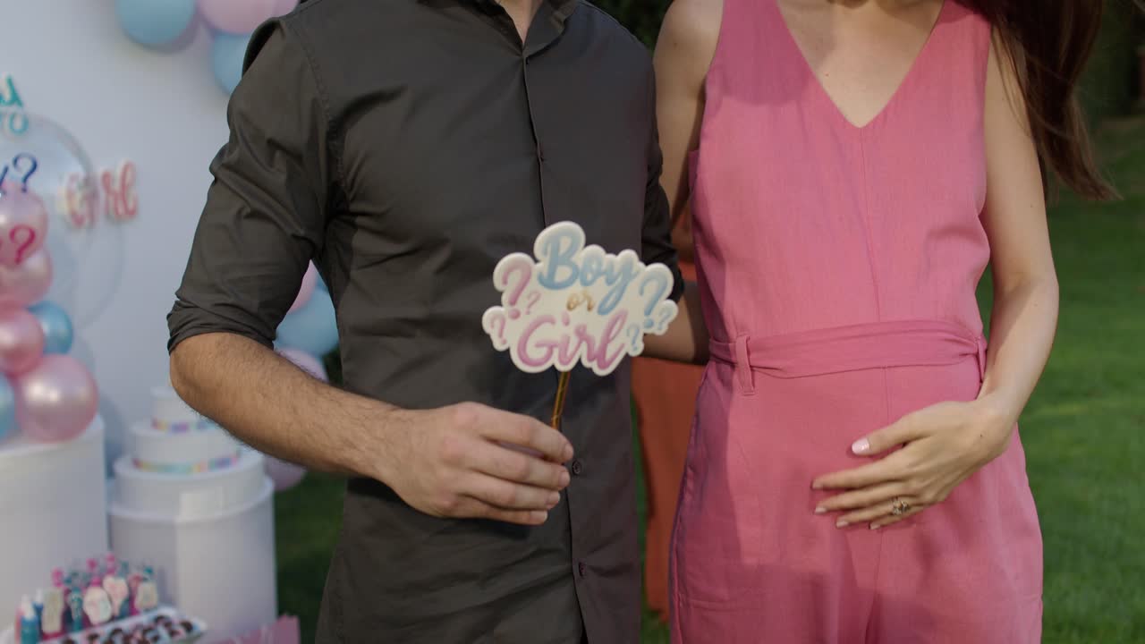 Couple's Joyful Gender Reveal Celebration