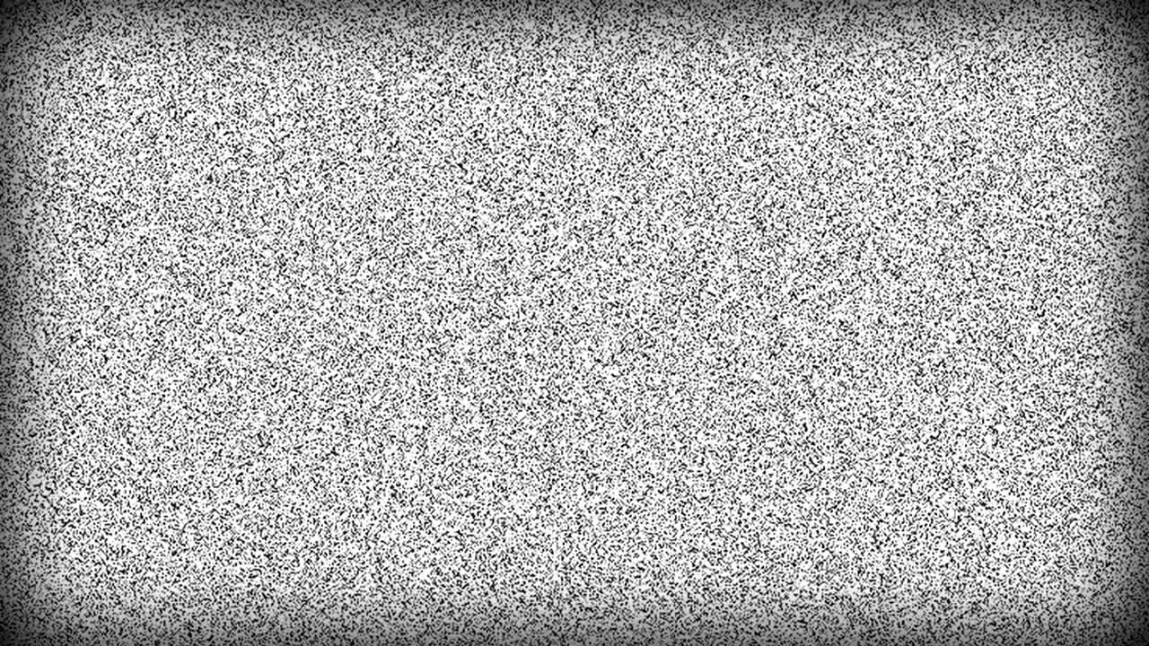 Rumore su vecchio schermo TV con vignettatura, interferenza VHS in loop. Sfondo animato vintage universale. Loop continuo.
