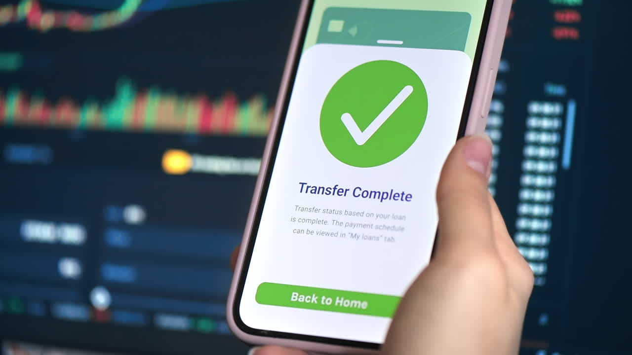 Pagamento mobile su smartphone effettuato con successo