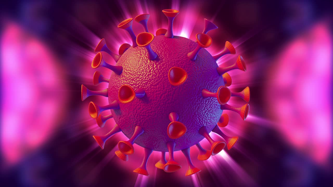 el virus de la corona covid-19 animación