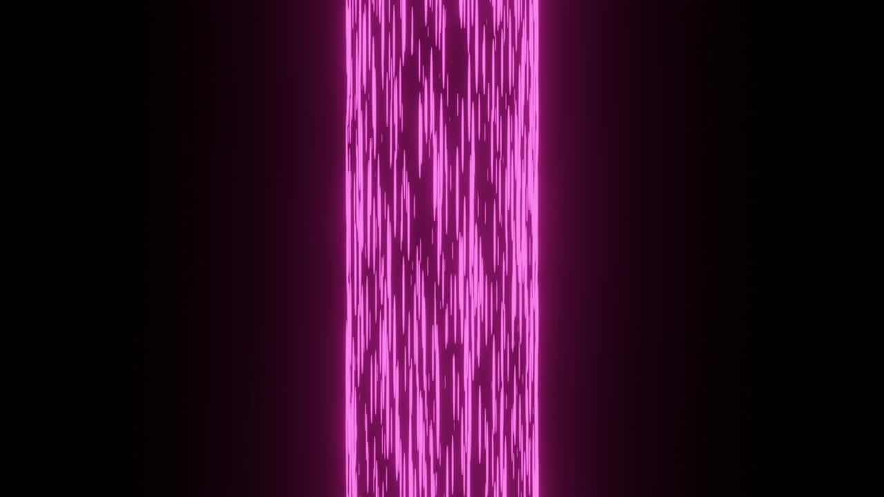 animación de video en 4k de un hermoso objeto rosa de ciencia ficción de neón abstracto que se mueve en el medio del cuadro.