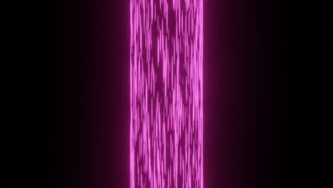 4k video animation of a beautiful abstract neon sci-fi pink object moving in the middle of the frame.