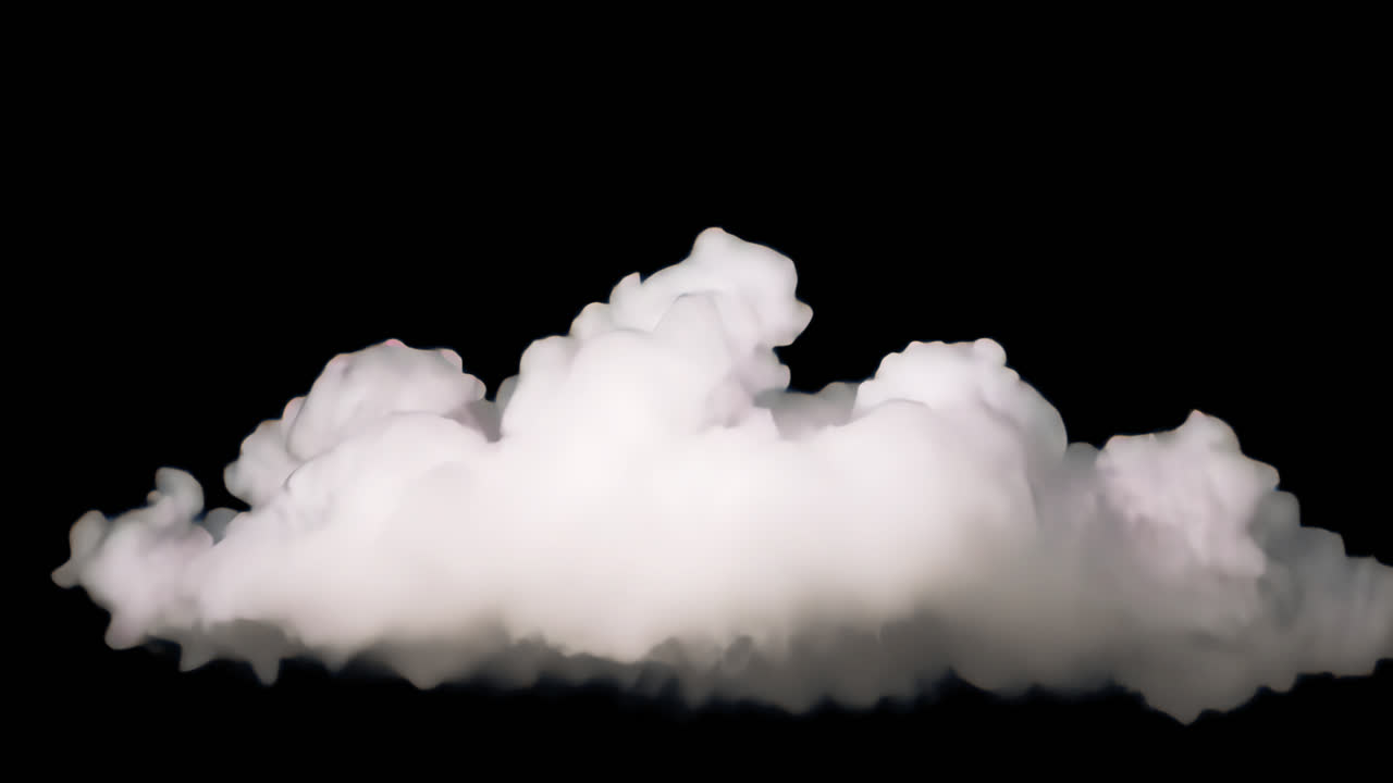 Abstract smoke against darkness animated overlay, transparent 4K video, alpha channel, ProRes 4444