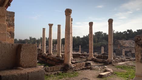 pillars-archaeological-ruins--Beth-Shean-Beit-Shean-Israel