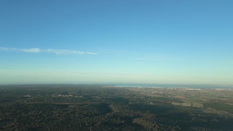 pov landing at malaga airport, spain