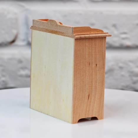 toy isolated on background. studio shot of toy wooden furniture