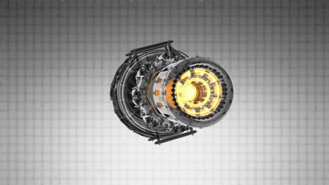 loop rotate jet engine turbine