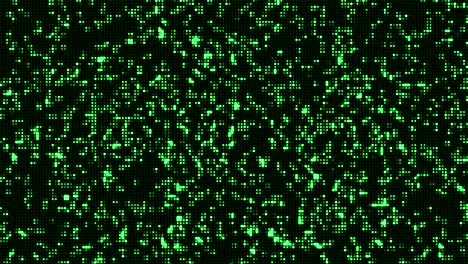 abstract dot glitter sparkle green binary digital code, computer generated seamless loop abstract motion black background, new technology