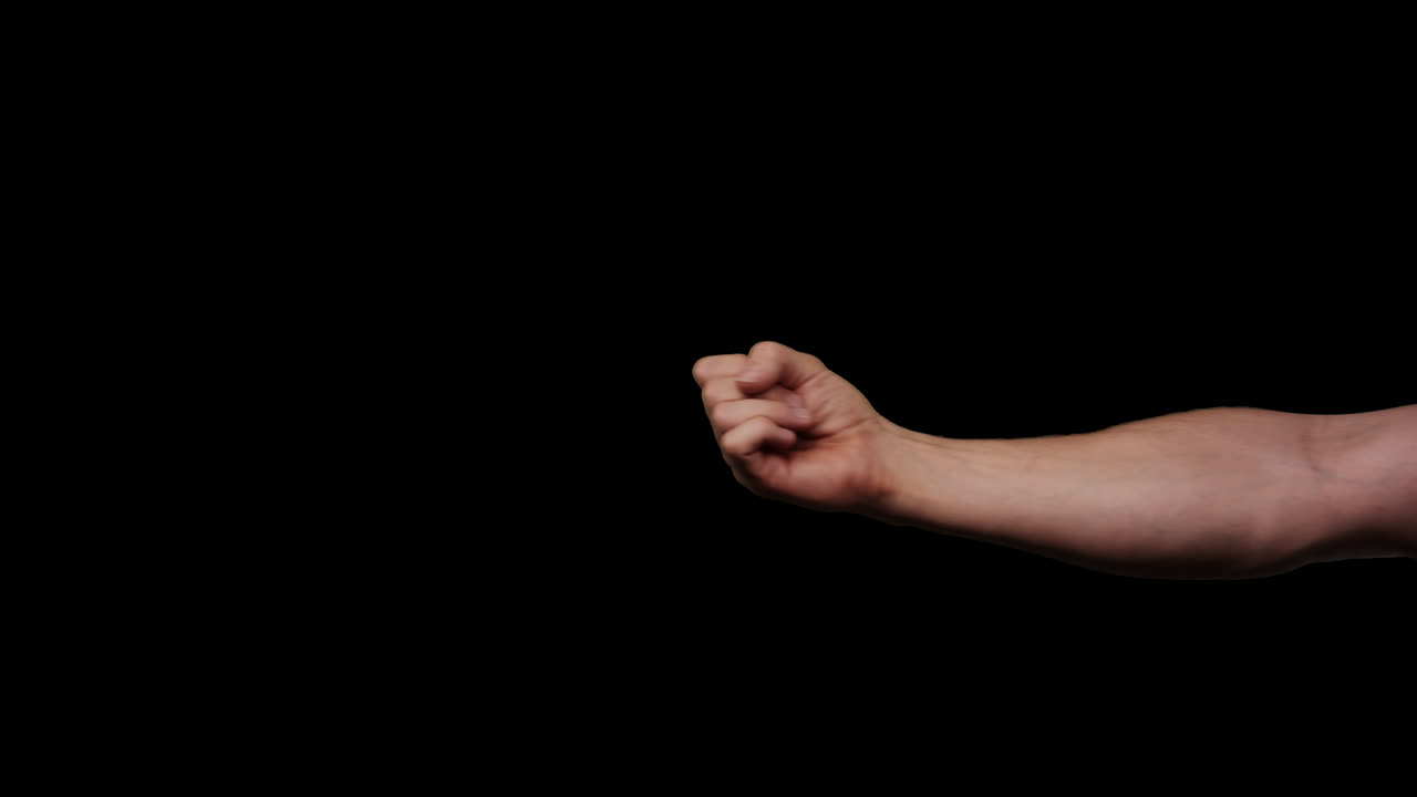 알파 채널에 대한 손의 제스처