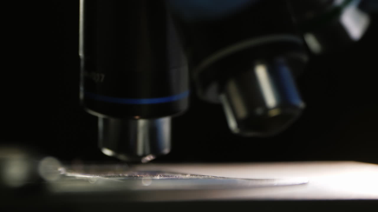 장갑을 끼고 현미경 렌즈를 돌리다 1