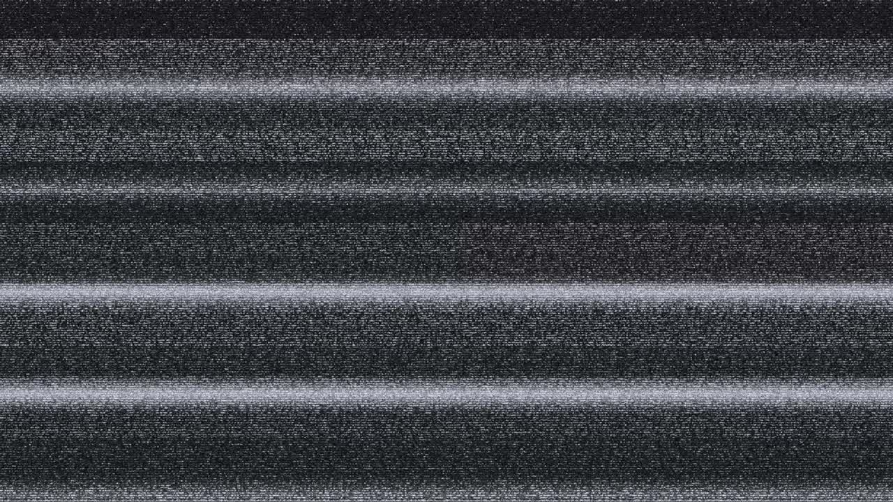 Retro Television Static Noise with Horizontal Lines and Glitch Effect