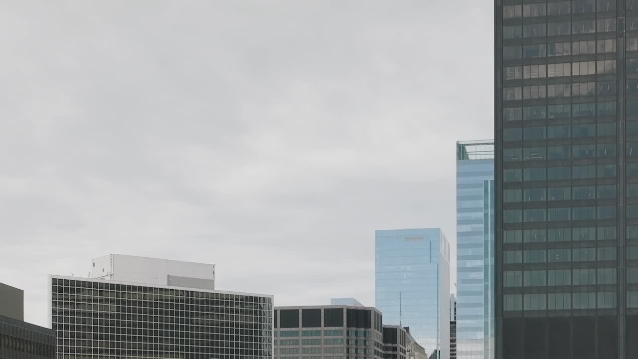 Primo piano dell'architettura dei grattacieli di Chicago.
