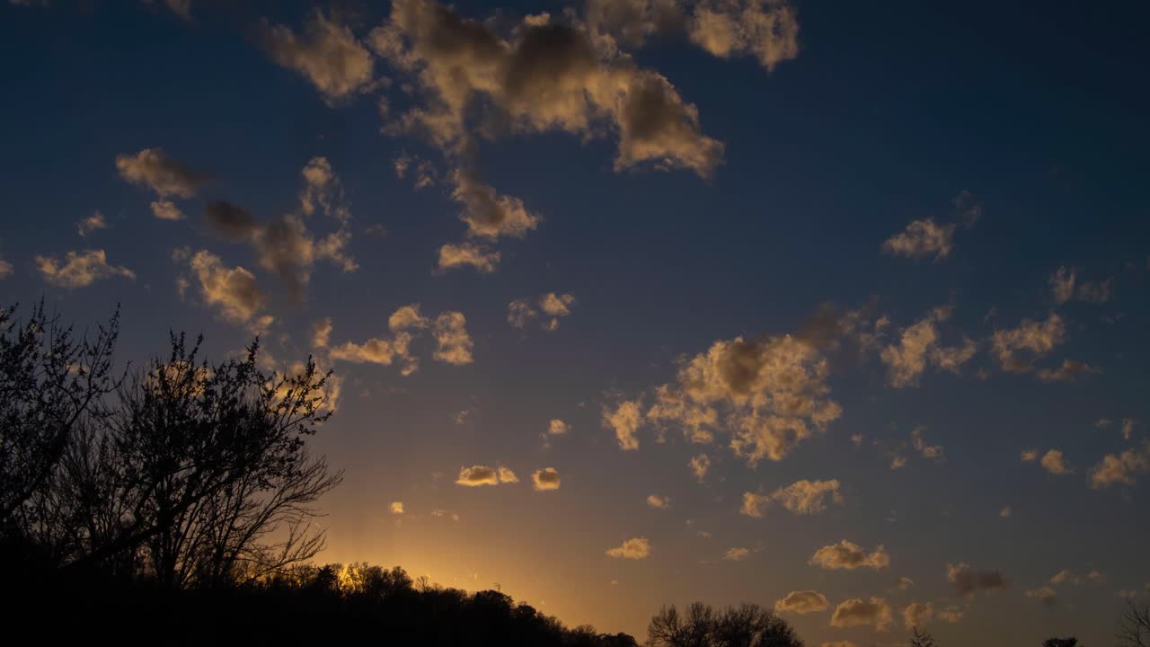 Golden hour sky timelapse 4K UHD