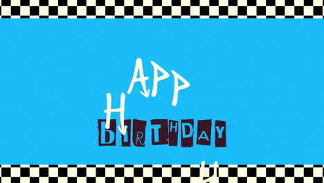 Animation-intro-text-Happy-Birthday-on-blue-hipster-and-grunge-background