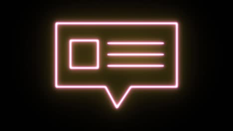 neon light icon animation. 4k uhd black background.