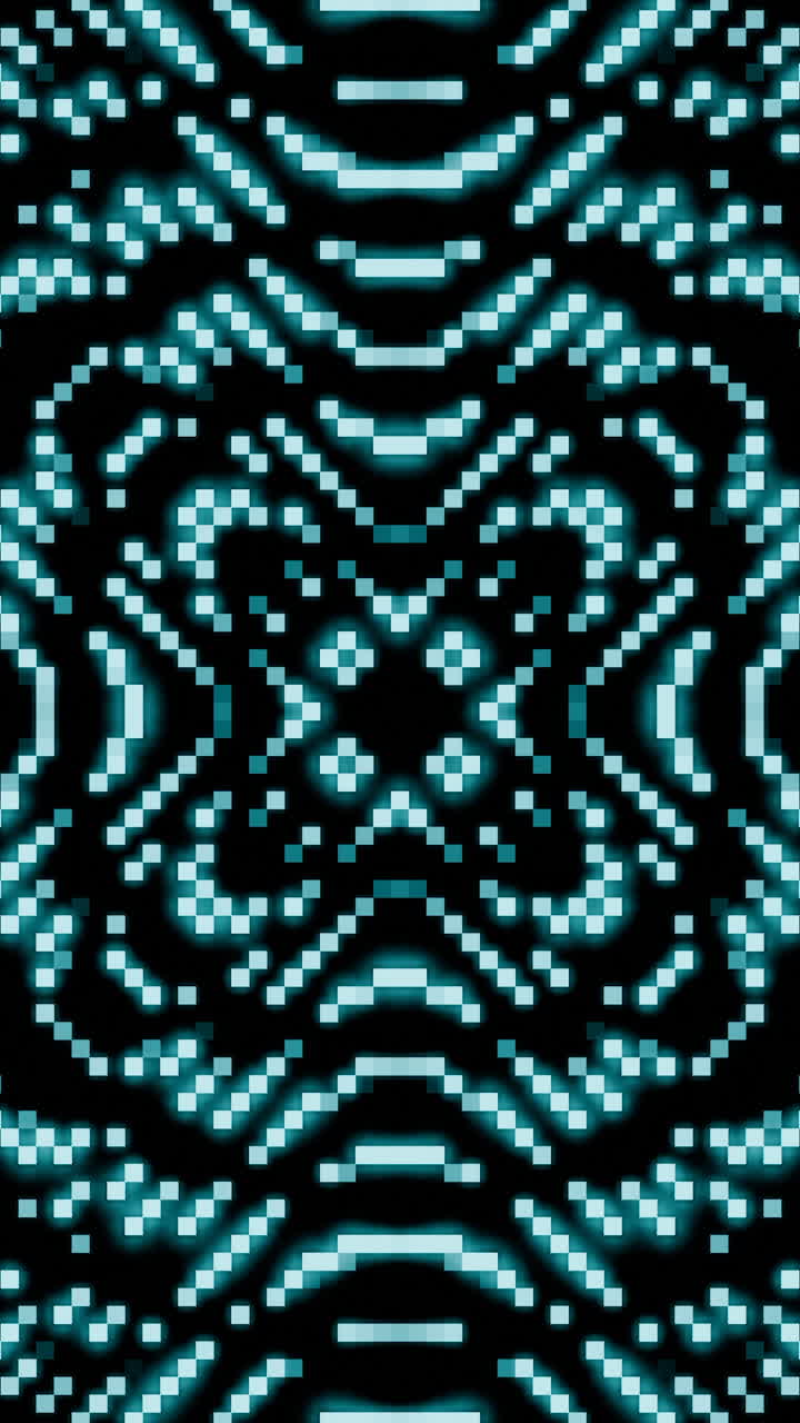 Abstract Pixel Art Geometric Pattern