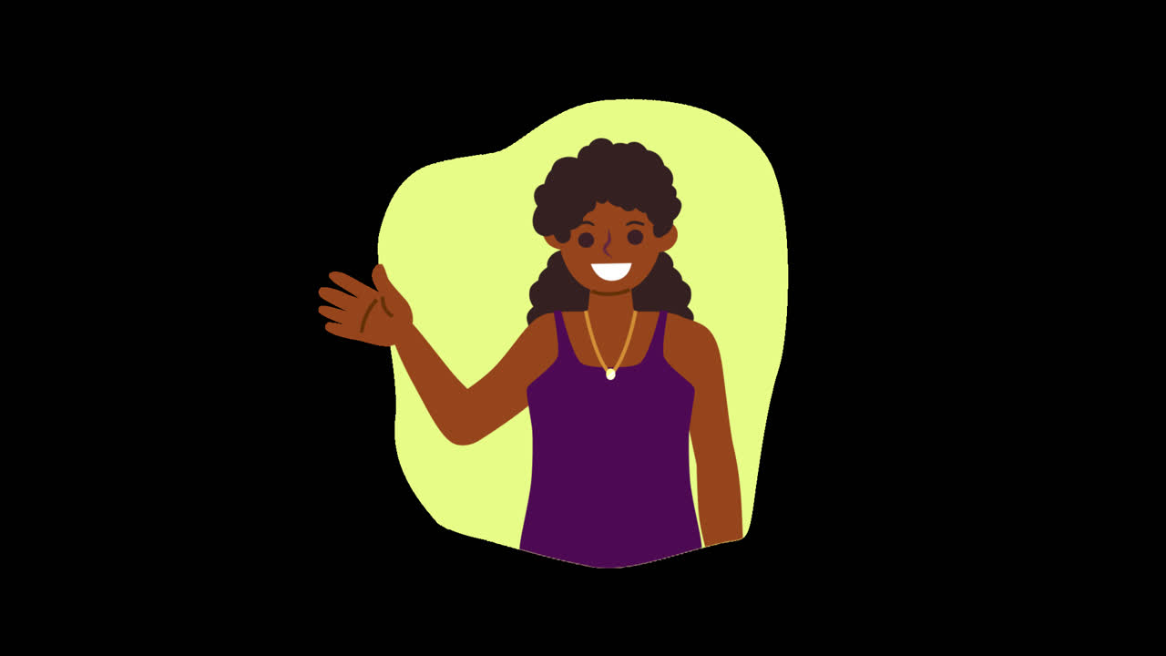 Smiling Woman Waving