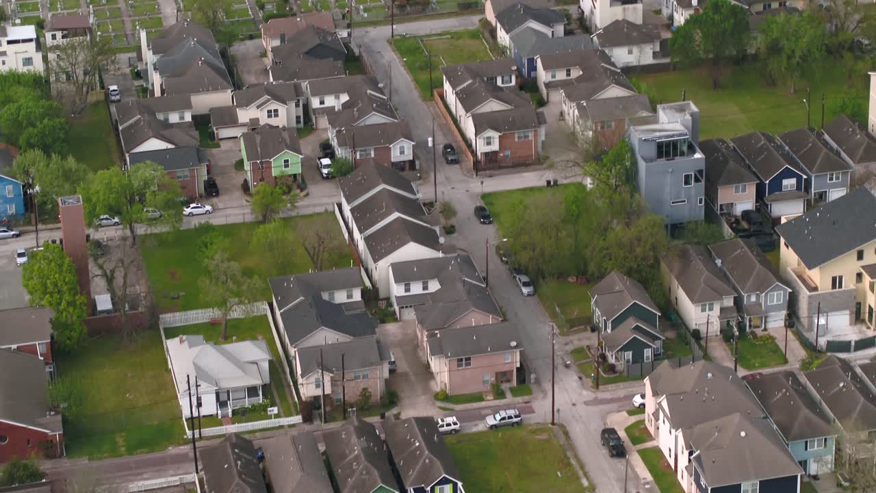vista panorámica de la histórica ciudad de freedman en houston, texas