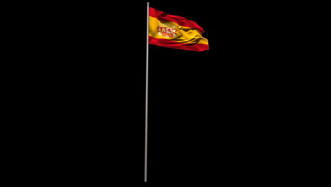 Spain-national-flag-waving-on-flagpole