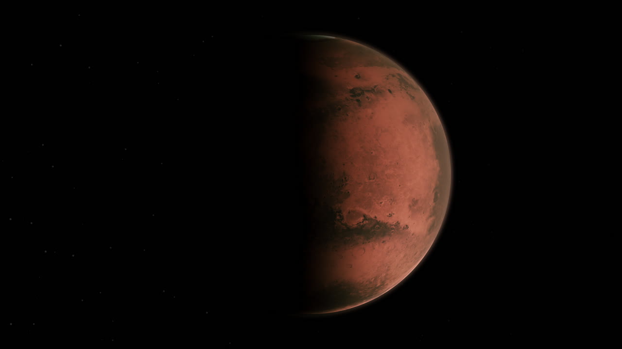 A view from a satellite that is approaching the planet Jupiter