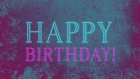 animation of happy birthday text sparkling in pink color 4k