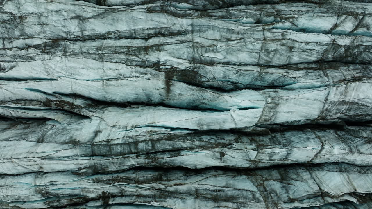 Aerial View of Glacial Ice Texture