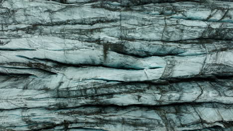 aerial view of glacial ice texture