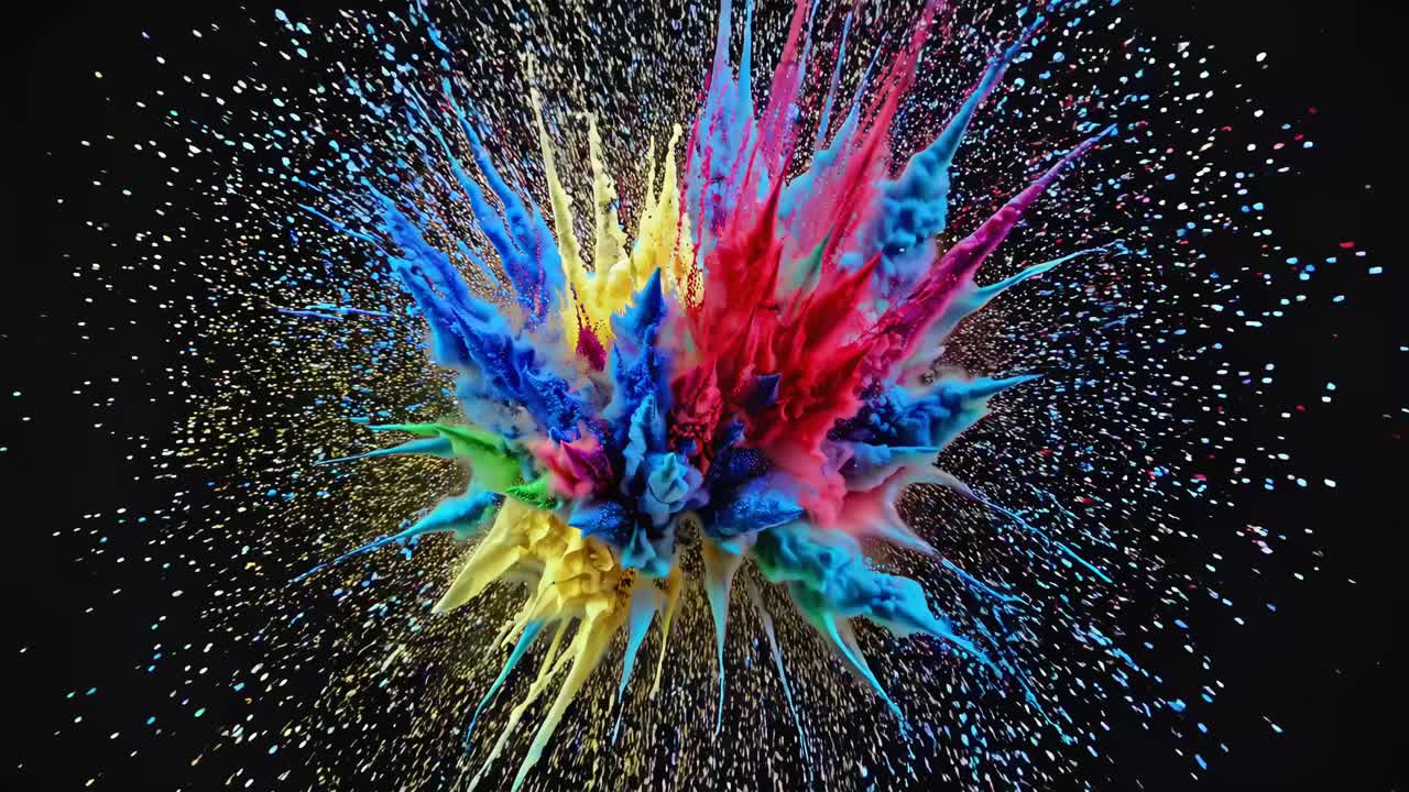 다채로운 페인트 폭발
