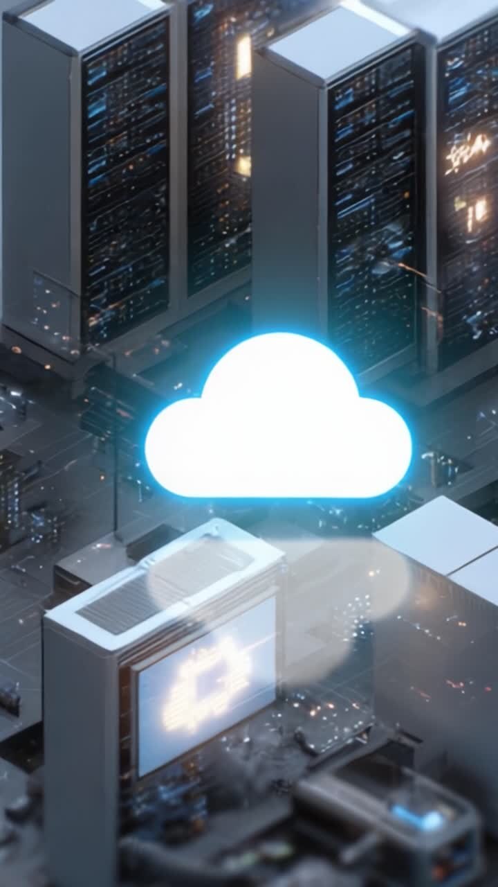 Un'evoluzione dinamica delle visualizzazioni del cloud computing che evidenzia l'infrastruttura digitale e la connettività nel panorama tecnologico moderno.