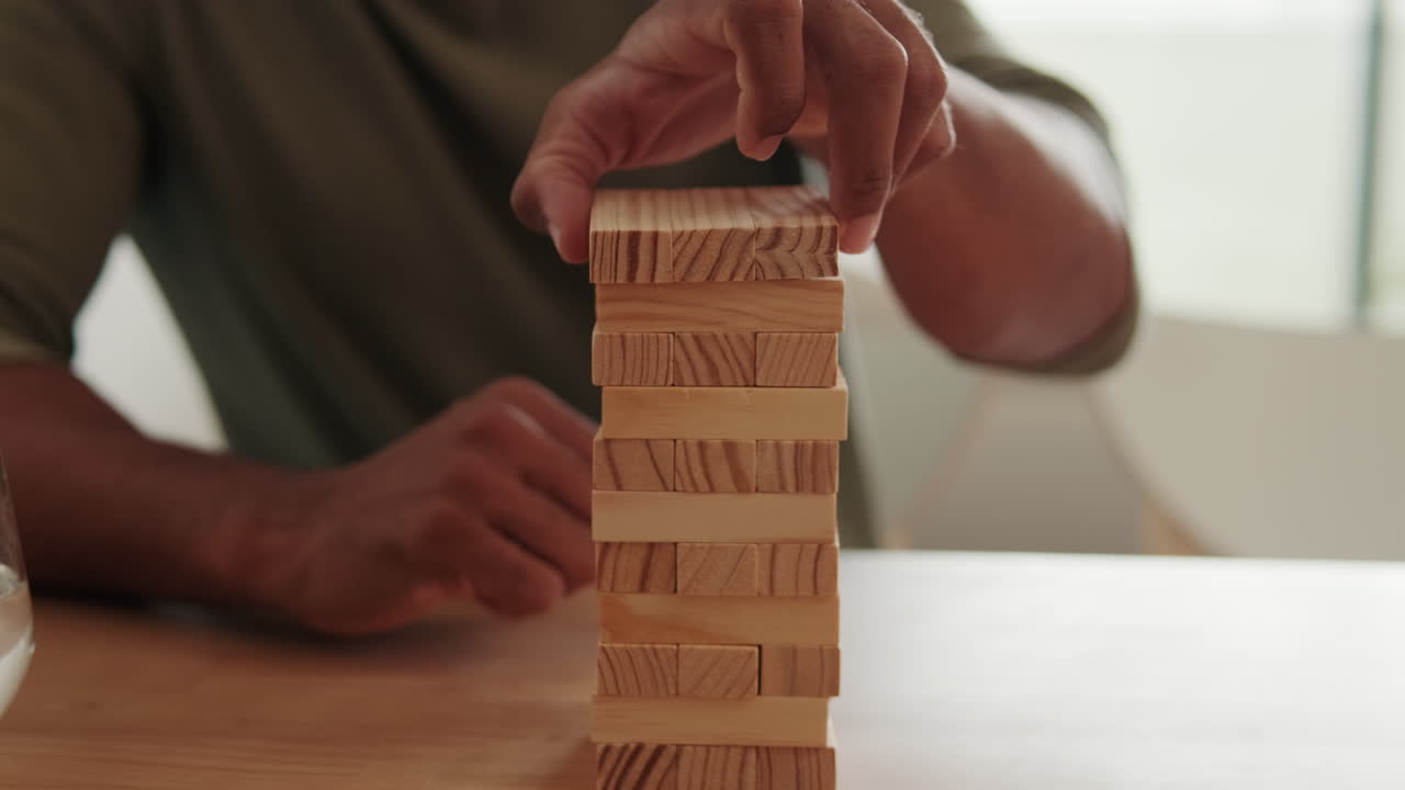 Playing Jenga: A Fun and Engaging Game at Home