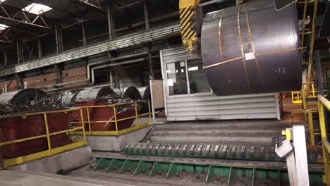 metal coil handling in a steel mill