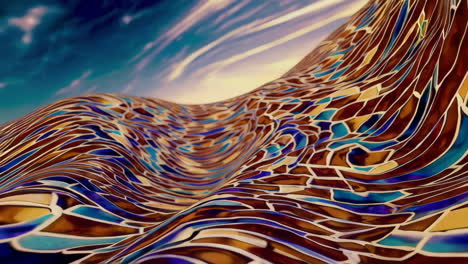 paisaje de mosaico abstracto